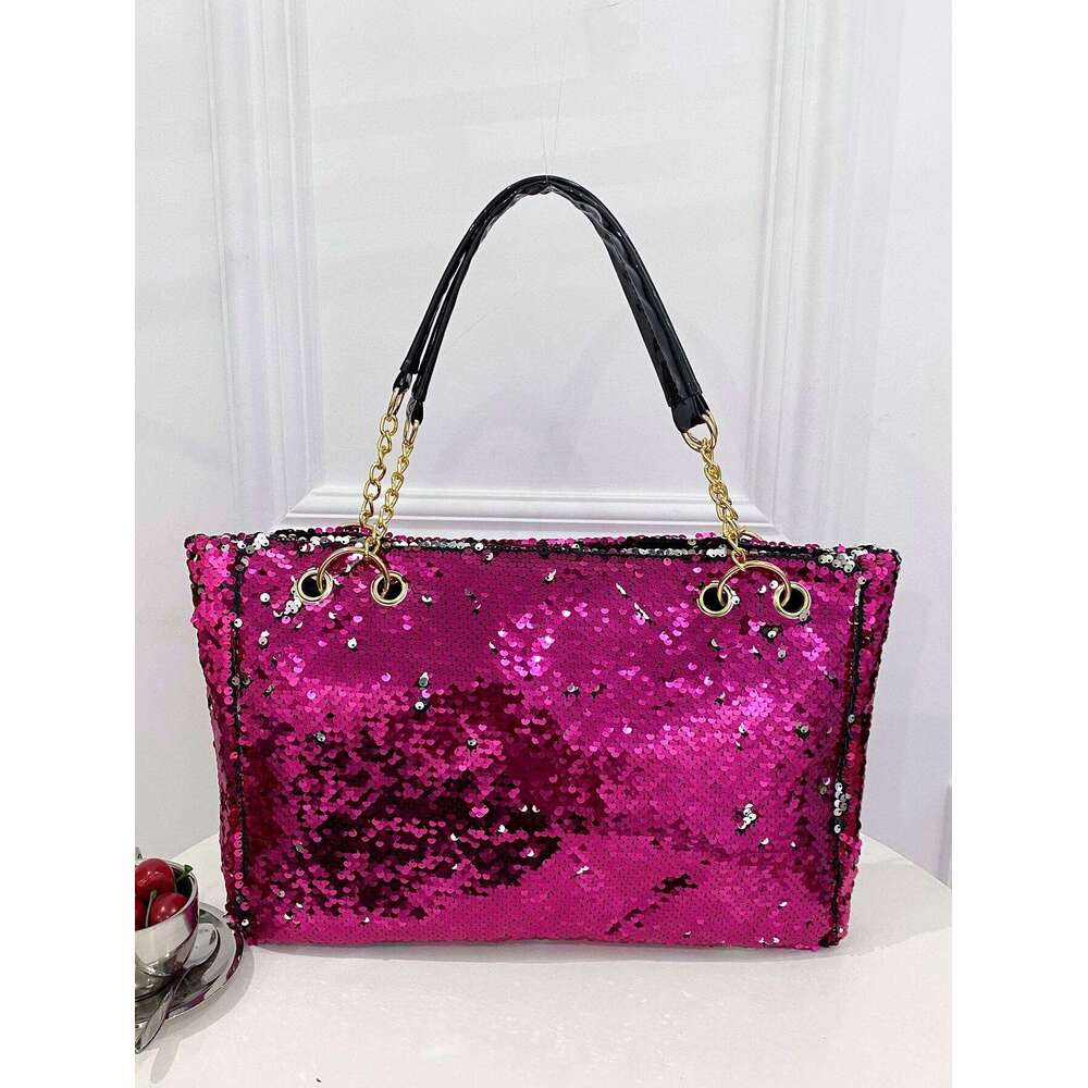 Fashion sequin portable pot female large capacity travel single shoulder versatile ladies bag