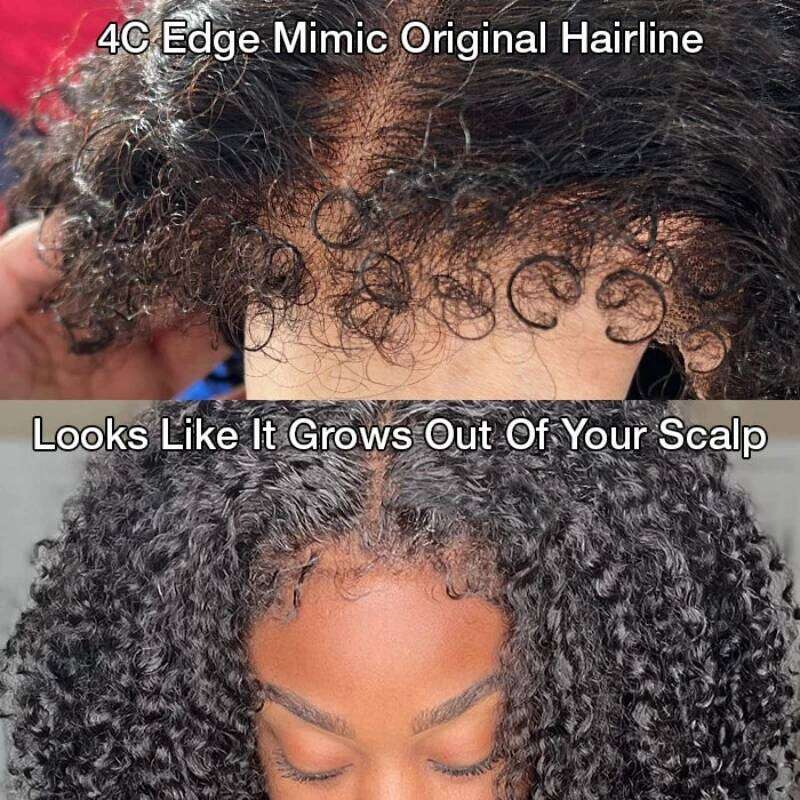 10X6 HD Lace Front 4C Kinky Edged Human Wig 250% Voluminous Curls Beauty Enthusiasts With Natural Curly Baby Hair Xiusiyuan2510