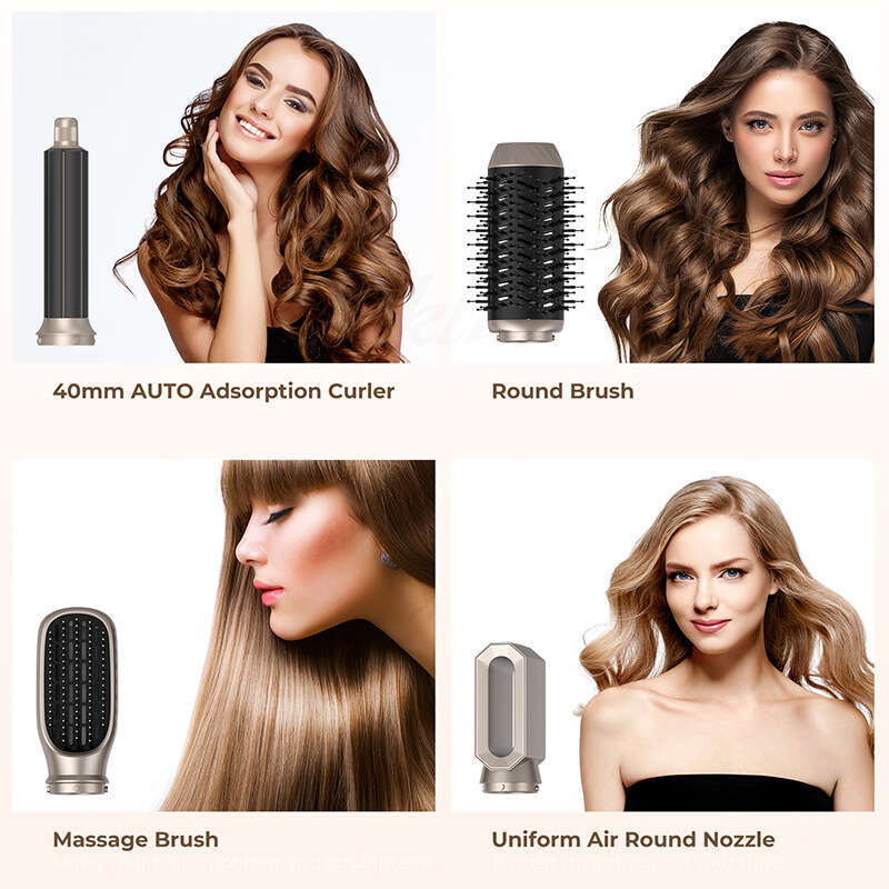 Hot-Selling 6-In-1 Multi-Functional Hot Air Straightening Curling Household Hair Dryer Comb Not For Domestic Sales Personal Use