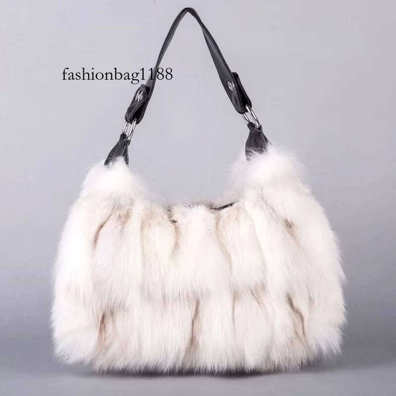 Winter Women's Fashion Handbag Ladies Purses Women Shoulder Bag Real Sier Fox Fur Messenger Bags