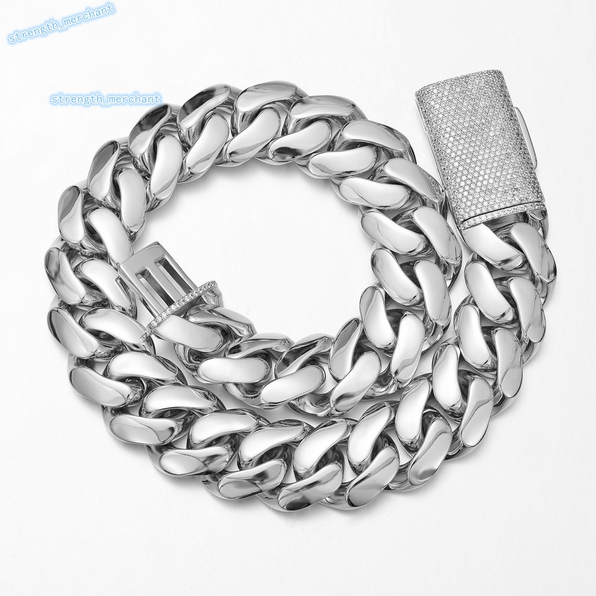 2026 Designer necklace Mens Stainless Steel 8mm 10mm 12mm 14mm 20mm 22mm Cuban Chain Cover Micro Inlaid Fashion Necklaces