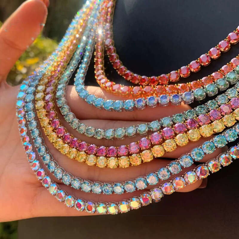 CHEAPEST in HISTORY Large Stock Tennis Chain Necklace Bracelet 2MM 3MM Hip Hop Iced Out Jewelry Moissanite Chains