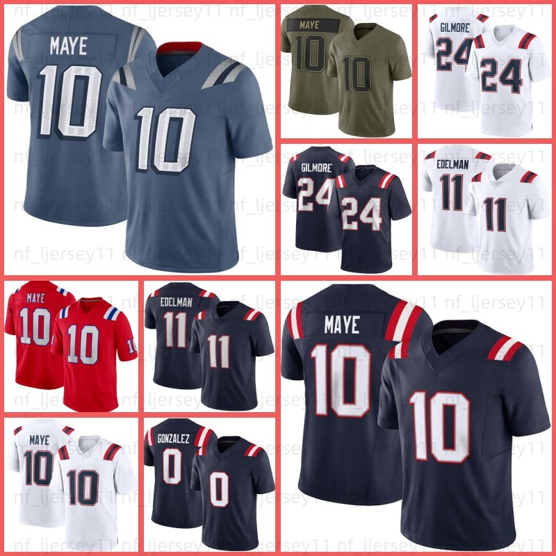 Drake Maye Christian Gonzalez TreVeyon Henderson Football Jersey Tom Brady Demario Douglas Efton Chism Henry Campbell Romeo Doubs Kayshon Boutte Mike Vrabel