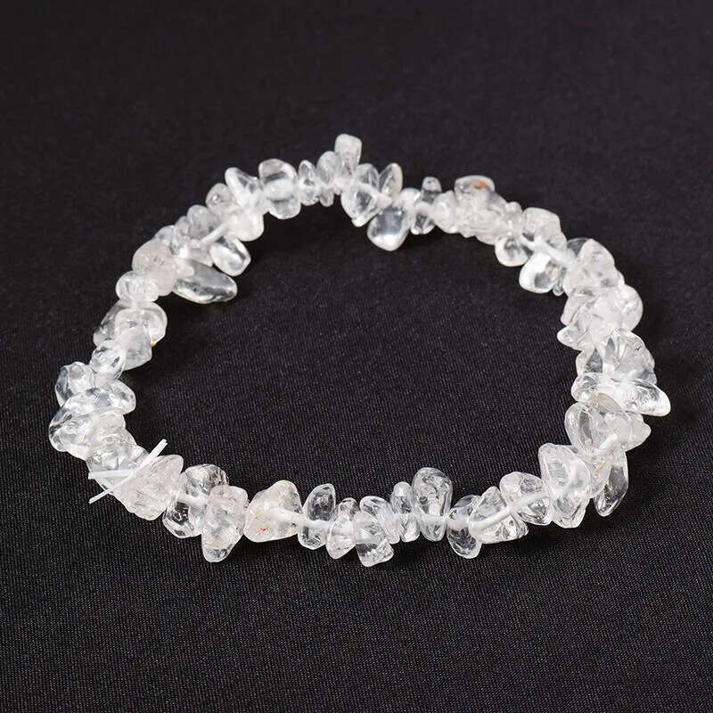 Natural Crystal Chip Stone Stretch Bracelet