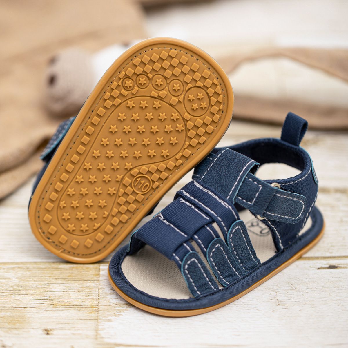 Baby Sandals Boy Girl Summer Newborn First Walker Crib Sandals Shoes Kidszworld Non-Slip Rubber Soles Non-Slip Beach Sandals Toddler K0721