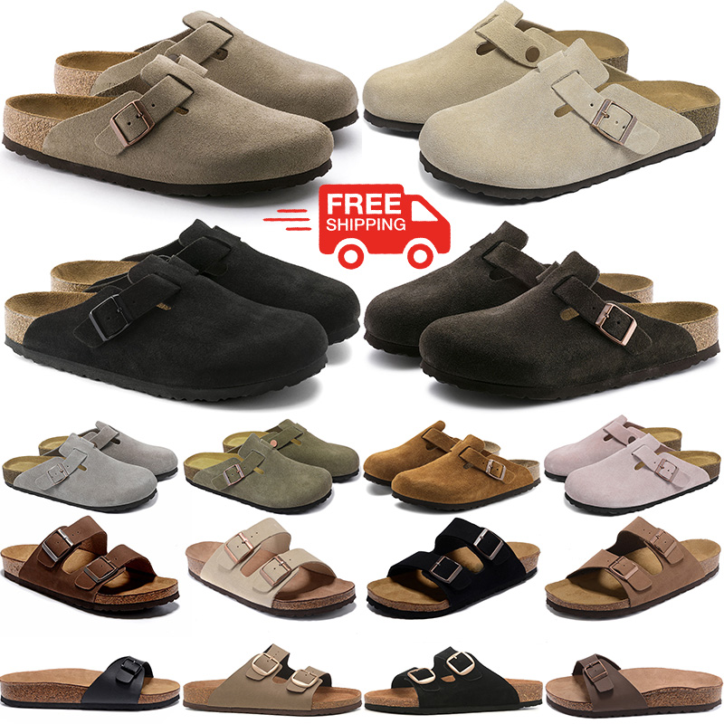 Free Shipping Clog slides Designer Slippers Sandals Women Men taupe black grey Shoes Buckle Clogs mens womens sliders trainers flip flops sandles sandales