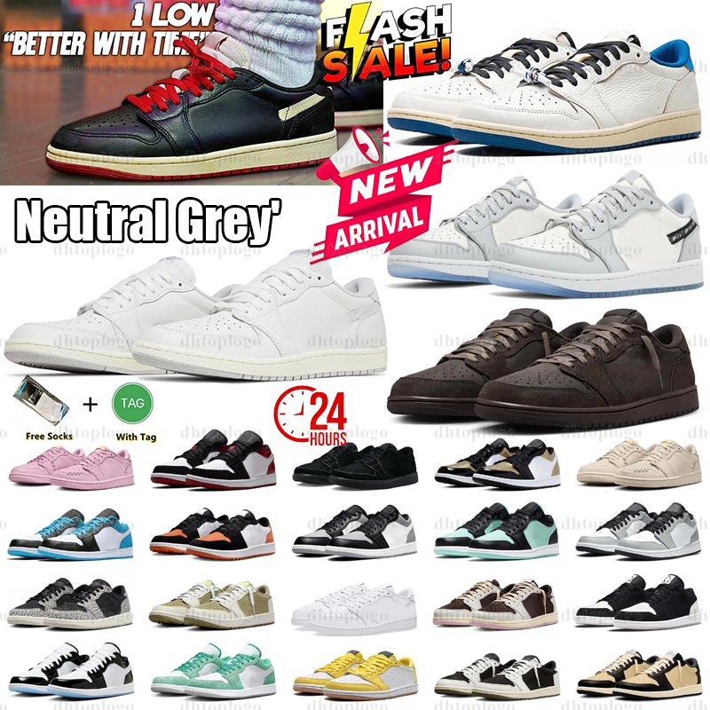 Designer Basketball Shoes 1 Womens University Blue Leather Hyper Royal Smoke Grey Chicago Red Dark Mocha mens Sports trainers Sneakers 36-46