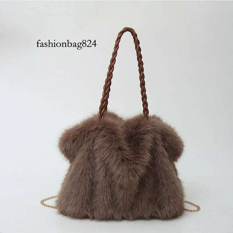 Plush High-end Fashion Soft For Skin Shoulder Faux Fur Women's Bag