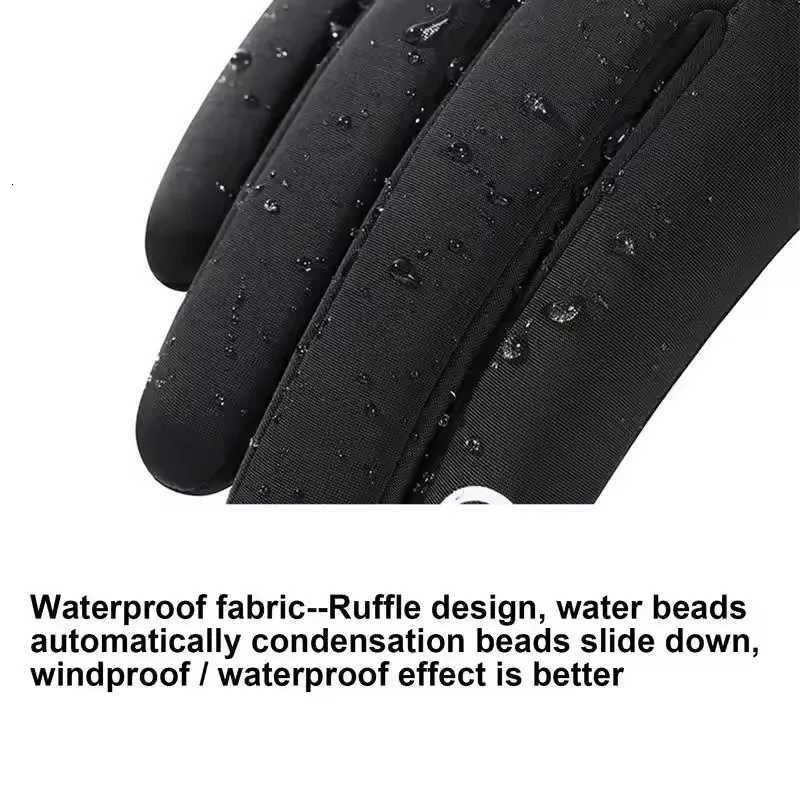 Winter Outdoor Warm Full Finger Gloves for Unisex Cycling Sports Waterproof and Anti Slip Gloves Touch Screen Thickened and Warm Z250925