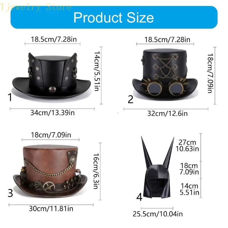634D Comfortable PU Leather Hat For Themed Parties Cosplay Party Gathering Headwear 250930