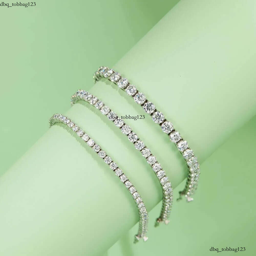 Tennis Bracelet Moissanite Ready to Ship Wholesale for Men 3-4-5mm Chain Hip Hop Hiphop Thai Sier