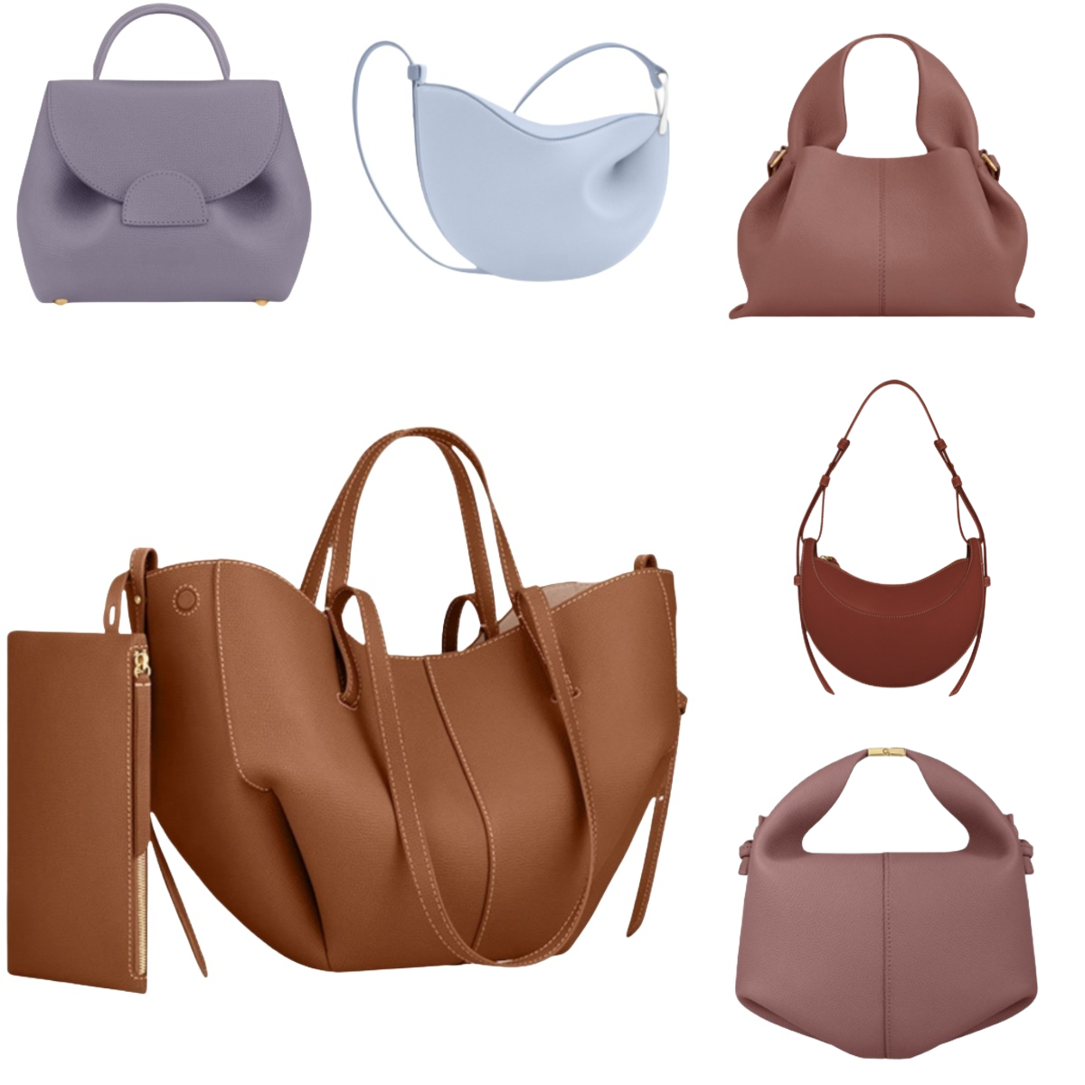 Designer Tote Bags litchi-grain leather Bags women's handbags Classic ladies designer composite lady clutch bag shoulder tote female purse wallet MM size