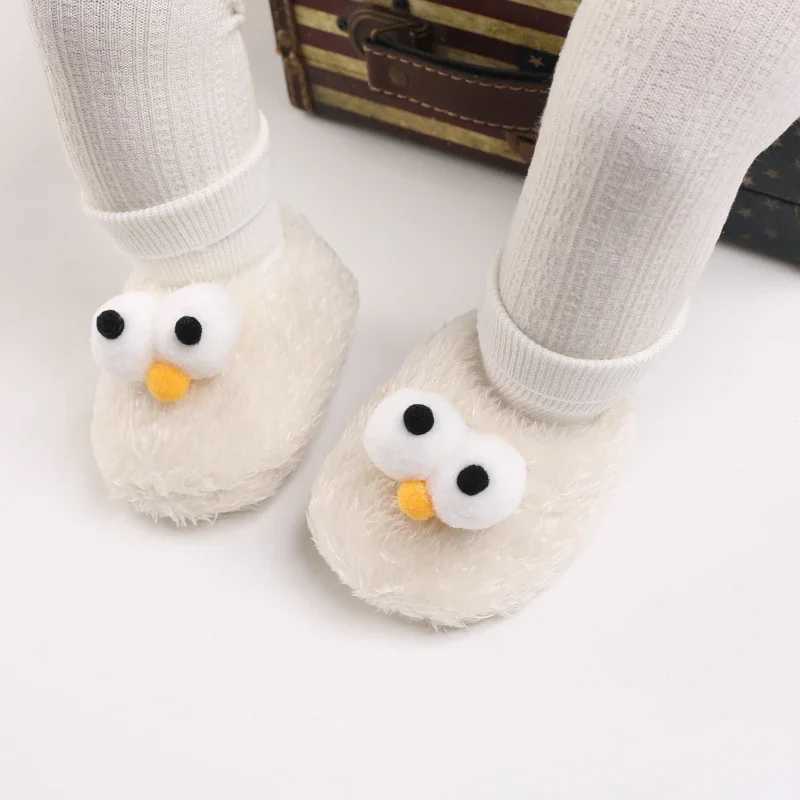Cartoon Cute Baby Childrens Shoes Mens and Womens Flat Shoes Elastic Rope Plush Warm and Comfortable Socks Shoes 018MJ250930