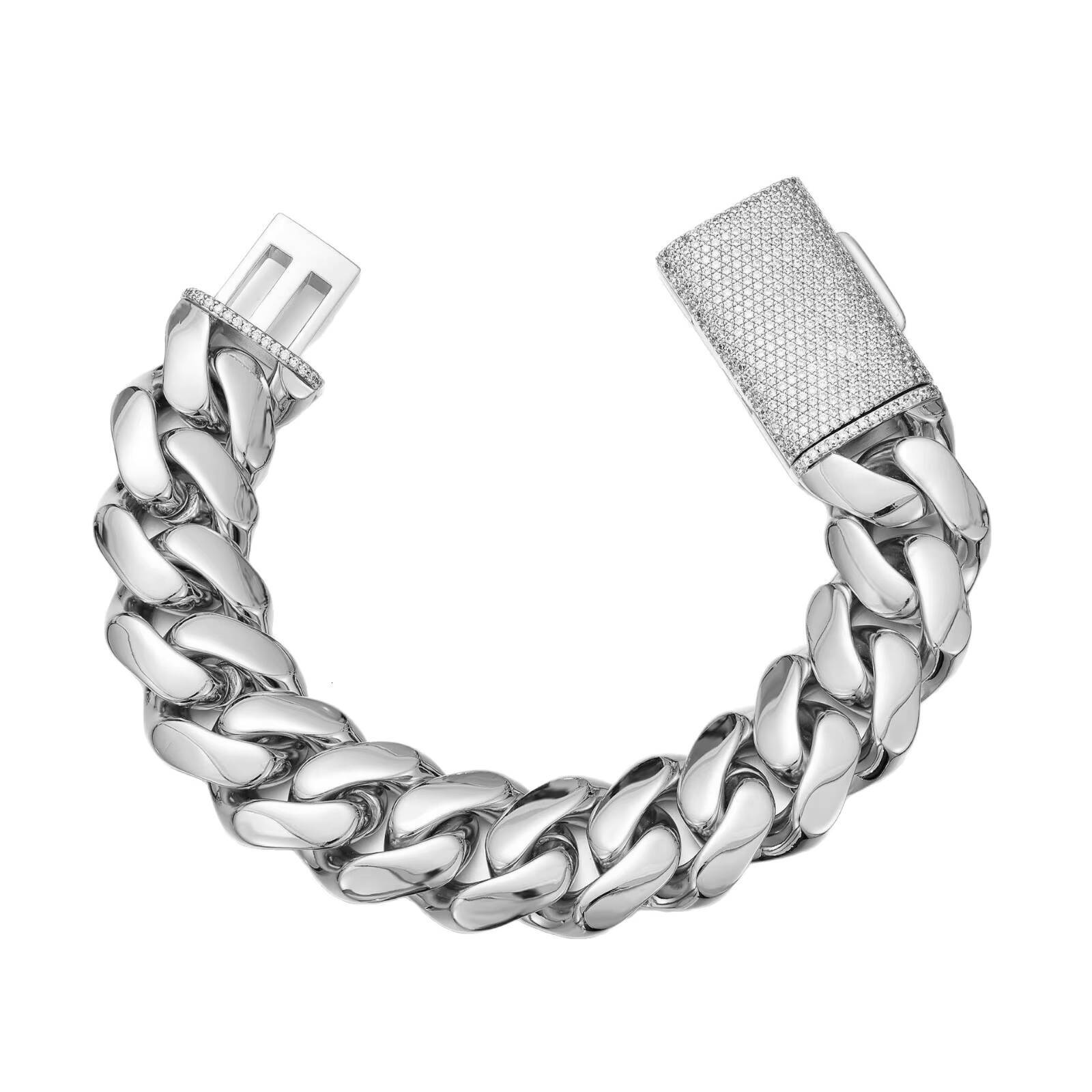 2026 Designer necklace Mens Stainless Steel 8mm 10mm 12mm 14mm 20mm 22mm Cuban Chain Cover Micro Inlaid Fashion Necklaces