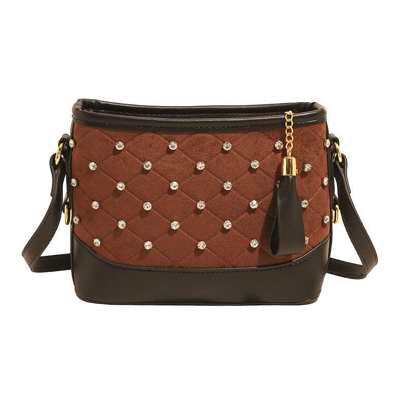 designer bag Luxury bag Fashion Quilted New Casual Versatile Niche Crossbody with Rhinestones Bucket Bag for Women