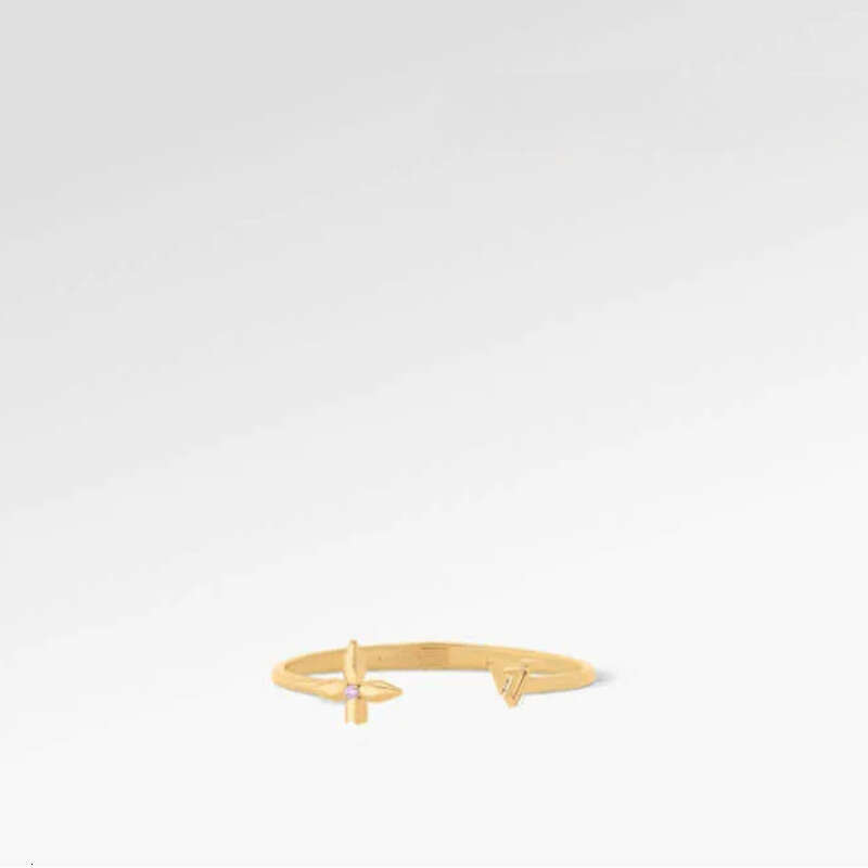 Designer New Bangles Purple Dia Letter Flower Charms Bangle Gold Plated Classic Jewelry For Women Wedding Gift