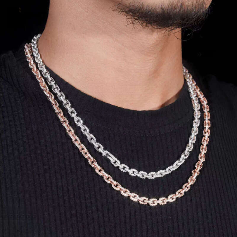 Hot Sale 4mm Iced Out Chain Sterg Sier Pass Dia Tester GRA Certified VVS Moissanite Bracelets Hiphop Jewelry