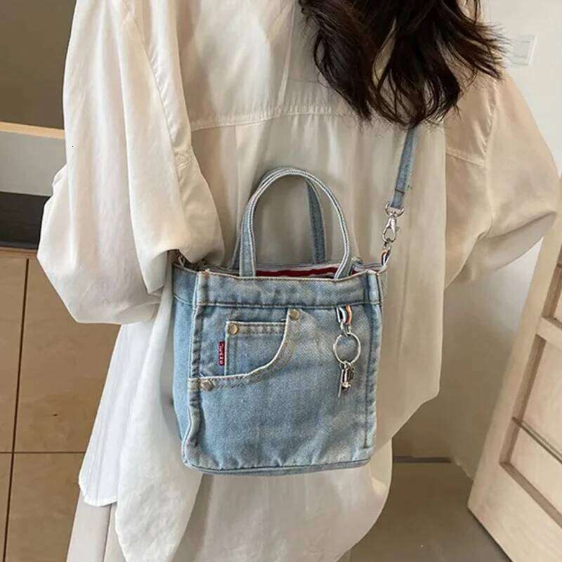 Ladies' Crossbody Creative Retro Washed Denim Personalized Fashionable Verstaile Handbags High-quality Shoulder Bags Girl