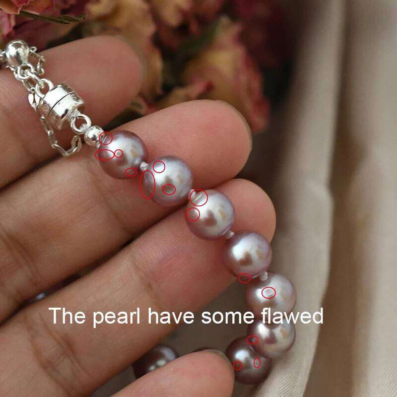 ASHIQI Natural Freshwater Pearl Women's Bracelet Sterling Sier Wedding Jewelry Gift