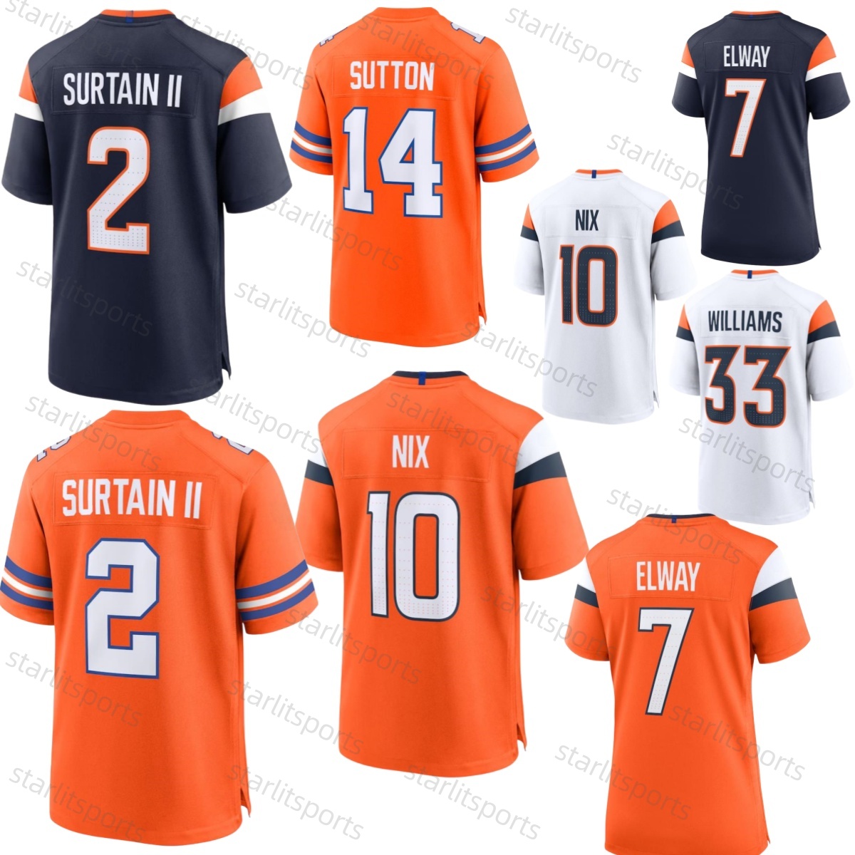 Sutton Embroidered men women youth Pat Bryant Dondrea Tillman Personalized Custom Short Sleeve Sports Shirt Nix In Stock Football Jerseys Patrick Surtain II Elway