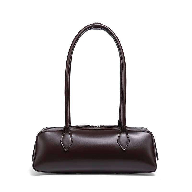 Women Baguette Design Korean Style Cow Leather Shoulder Ladies Large Capacity Cowhide Underarm Bag