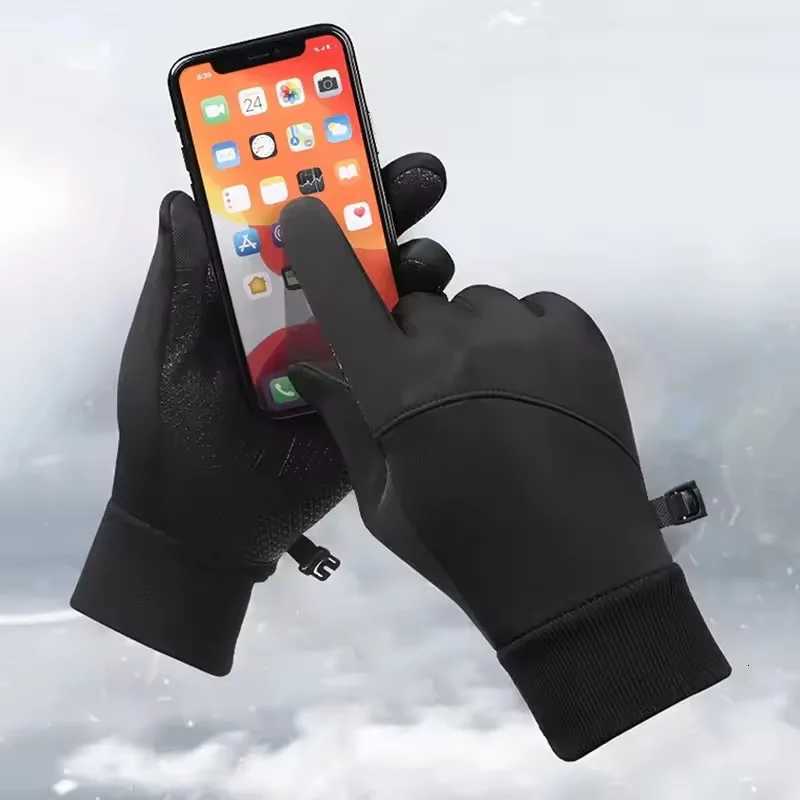 Winter Outdoor Warm Full Finger Gloves for Unisex Cycling Sports Waterproof and Anti Slip Gloves Touch Screen Thickened and Warm Z250925