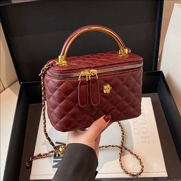 Luxury Brand Designer Bag Handbag For Women 2025 New Small Style Quilted Chain Box Bag Shoulder Bag High-End Crossbody Bag