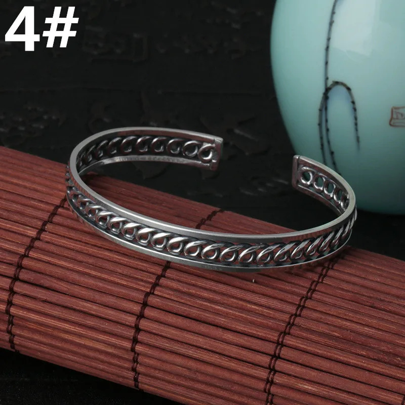 Original And Pure 925 Sterling Silver Hollow Woven High Quality Jewelry Man Bracelets Woman Accesories In B9 250930