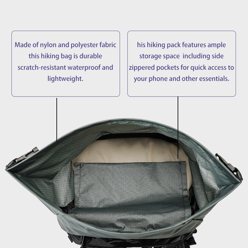 Sewafox Hiking Backpack Lightweight Waterproof Backpack for Men and Women Suitable for Mountaineering Travel Outdoor 22L Olive Green and Glacier Gray