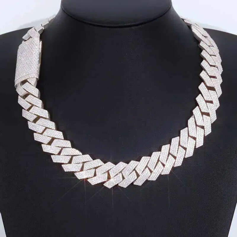 moissanite necklace designer jewelry cuban k chain Iced Out Pass Dia Tester fashion Sterg Sier Necklace Vvs Moissanite chains for men necklaces
