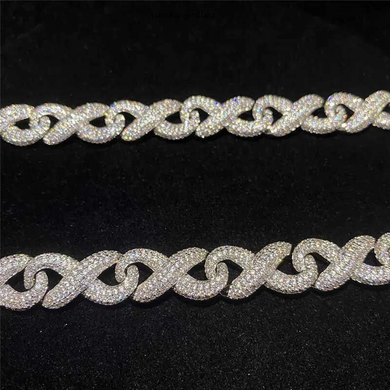 GRA Moissanite k Full Iced Out Classic Box Clasp Fine Hip Hop Men Jewelry Cuban Necklace Bg Dia Chain