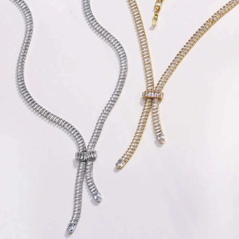 Bridal Fashion Crystal Rhinestone Choker Necklace Women Wedding Accessories Tennis Chain Zircon Chokers Jewelry Collier Femme