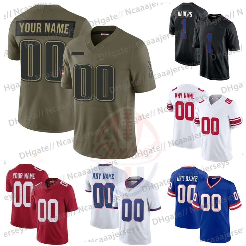 Custom 8 Jevon Holland Abdul Carter 2025 Olive Football Jersey Jaxson Dart Wilson Burns Nabers Thibodeaux Lawrence II Taylor Custom name Stitched