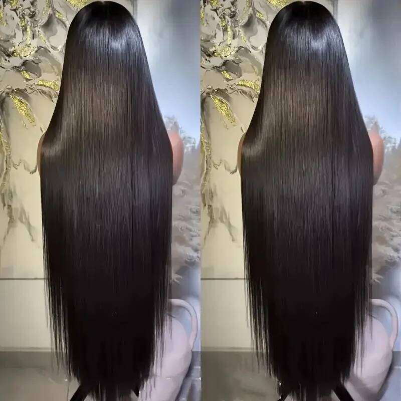 5X5 HD Transparent Lace Front Glueless Closure Human Plucked & Pre Cut 250% No Glue Wig For Natural Straight Hair Xiusiyuan2510