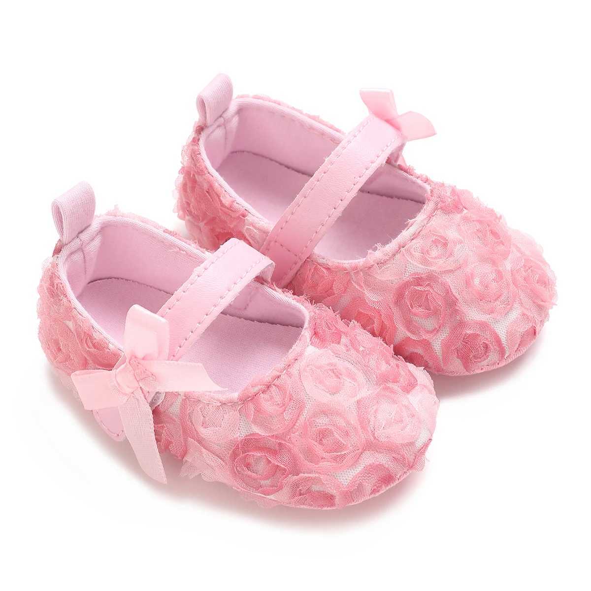 Girls Floral Lace Princess Flats SlipOn BowKnot Casual Shoes NonSlip Infant Crib Sneakers SpringFall Fabric Upper with CJ250930