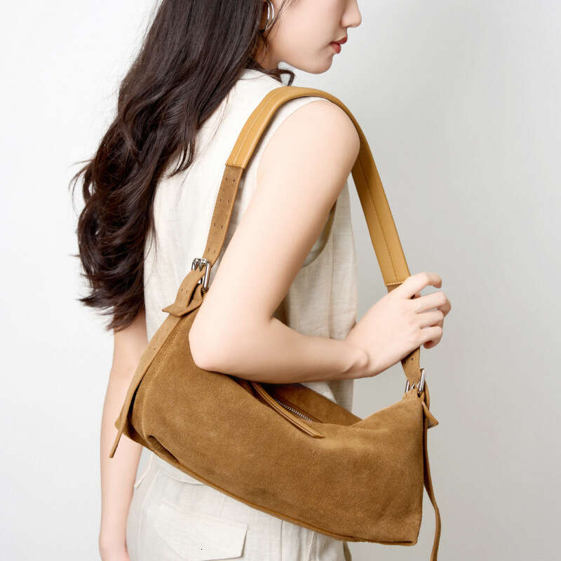 designer bag Luxury bag Crossbody for Women, Suede Genuine Leather Handbag, Light Luxury Commuter New Single Shoulder Bag, Niche High-End Underarm Bag