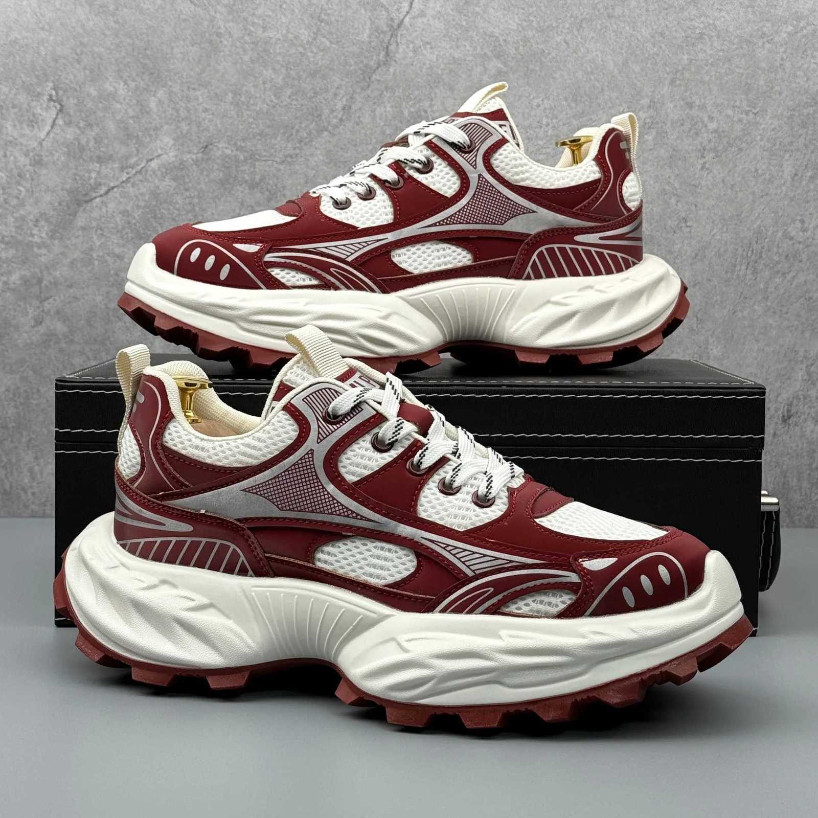 New mens shoes with thick soles heightincreasing dad sneakers fashionable and trendy versatile for sports and casual wear Z250930