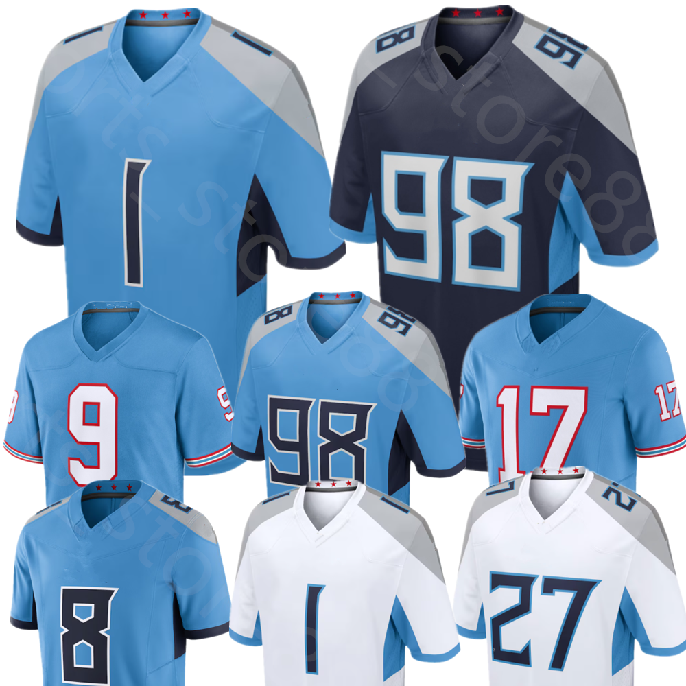 Cam Ward Ridley Will Levis Football Jersey Jeffery Simmons L'Jarius Sneed Treylon Burks Tyjae Spears Steve McNair JC Latham Tony Pollard T'Vondre Sweat Eddie George