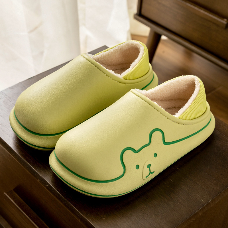 Waterproof Dirt-resistant Non-slip 2025 New Home Indoor Warm Cute Plush Cotton Slippers for Women Autumn Winter ddmymarket