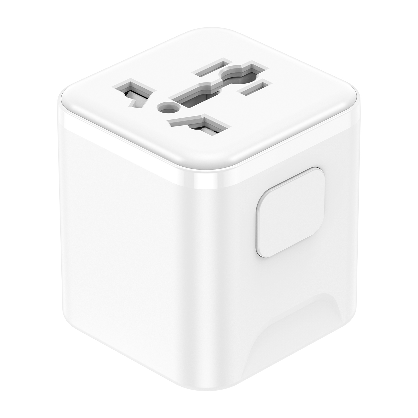 Universal Travel Adapter Mini Travel Plug Adapter for US/EU/UK/AUS 2 USB A and 3 USB C Mini Power Adapter Dual Fuses Eight Protection Universal Socket