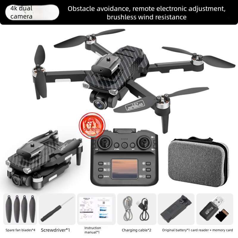 New Product Drone Brushless With Screen Optical Flow Aircraft Dual Camera Foldable Remote Control Airplane Toy