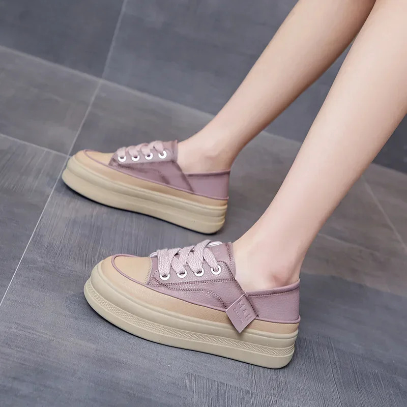 Spring Autumn Thick soled Shoes Women Walking Sneakers Casual Lace Up Travel footwear outdoors non slip Shoes Zapatos Mujer 250930