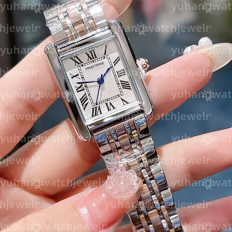 Famous designer watch women fashion minimalist square Roman numeral quartz luminous date display watch women super clone watches YYP