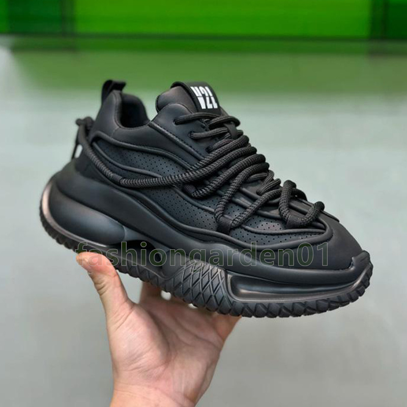 designer shoes platform sneakers pure black white breathable non-slip thick-soled mens shoes comfort versatile trainers size 39-44