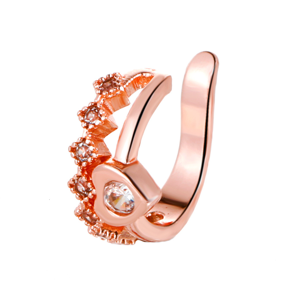 Korean Minimalist Zircon No Piercing Clip Fashion Geometric C-shaped Ear Cuff Niche Design Elegant Earrings for Women
