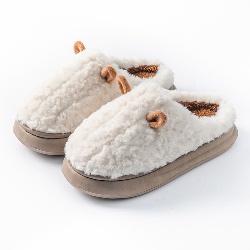 Soft Cushion Women, Autumn and Winter 2025 New Indoor Home Thick Sole Warm Plush Slippers for Men ddmymarket