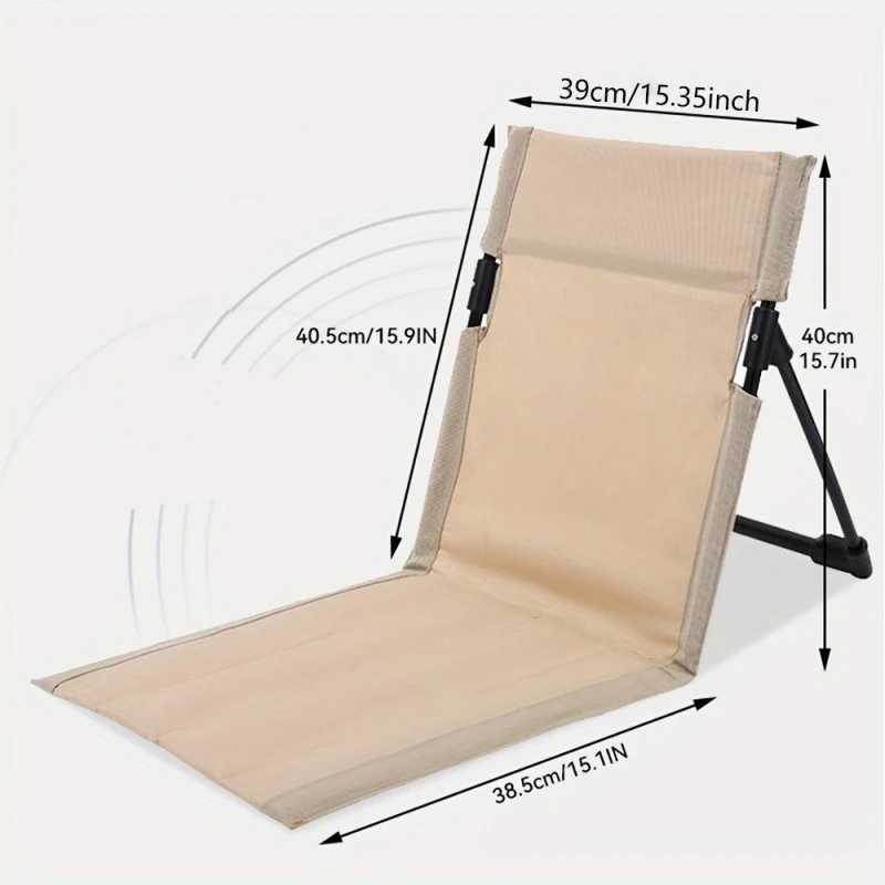 Portable Lazy Camping Beach Chair Folding Lounge Chair For Camping Park Lawn Picnic Casual Set With Backrest And Carryon Bag J250930