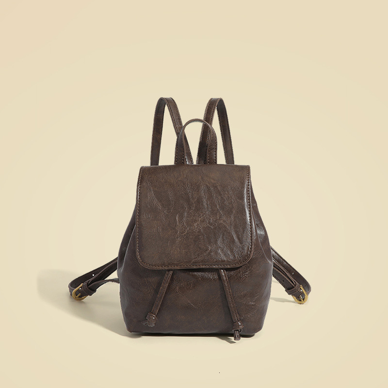 Designer Bag College Wind Backpack 2025 Spring Summer New Luxury Bag Backpack High-end Leather Double Shoulder Bag Small Backpack For Women
