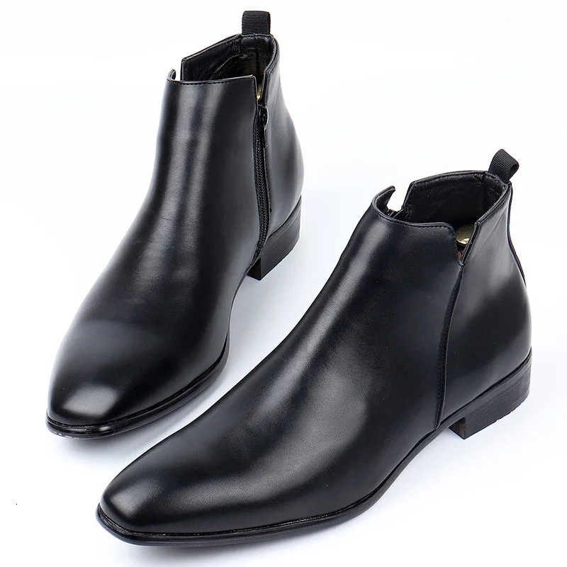 Mens Boots 2025 Chelsea Fashion Equestrian Riding Men Casual Ankle Boot High Quality Leather Botas 250930