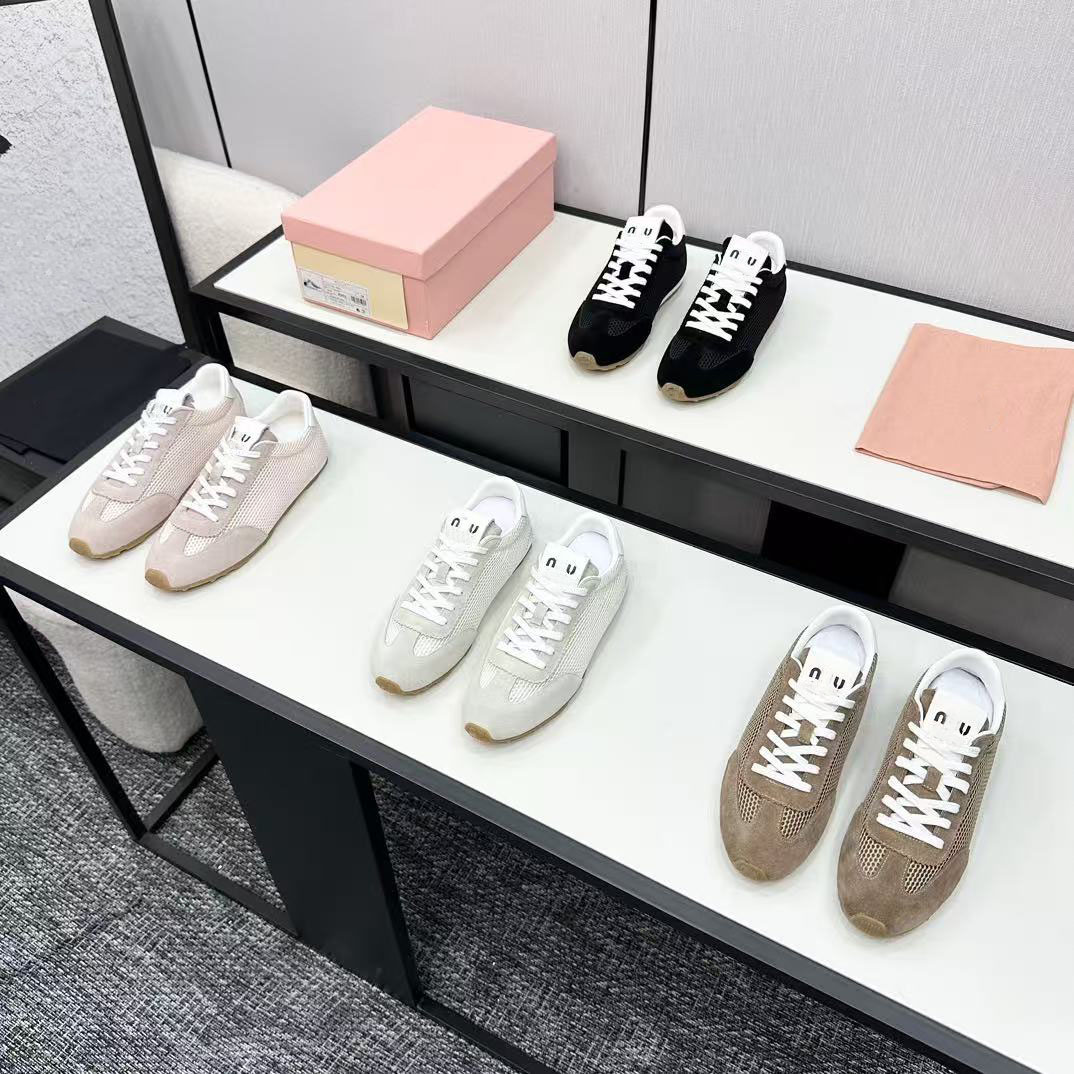 Breathable mesh casual shoes for spring and summer new British style lace up color blocking and splicing elements fashionable